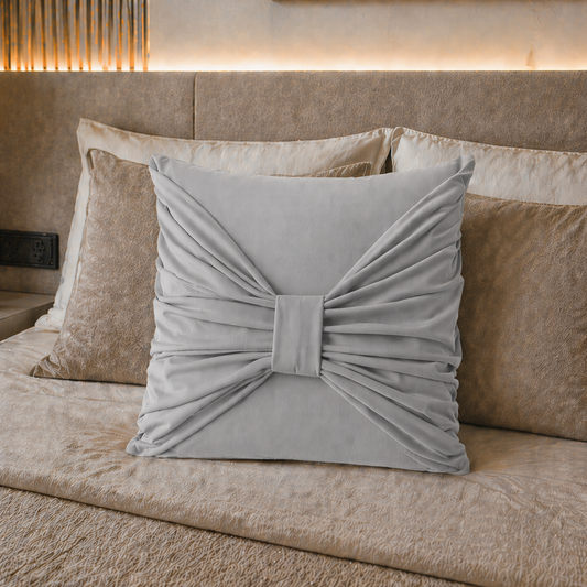 Coussins décoratifs en velours 1pz, coussins de canapé Élite Gris clair