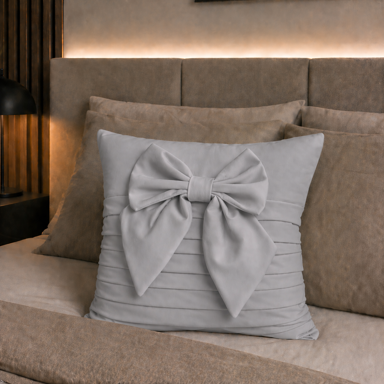 Coussins décoratifs en velours 1pz, coussins de canapé Celine Gris clair