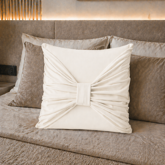 Coussins décoratifs en velours 1pz, coussins de canapé Élite Blanc lait