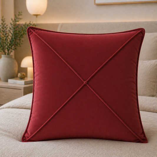 Coussins décoratifs en velours 1pz, coussins de canapé Maison Cruà Bordeaux