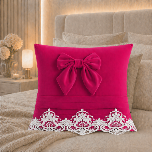 Coussins Décoratifs en Velours 1pc, Coussins de Canapé Bijou Fuchsia