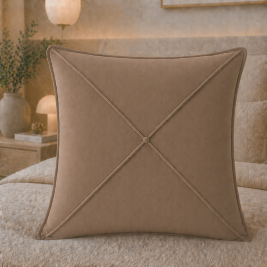Coussins décoratifs en velours 1pz, coussins de canapé Maison Cruà Taupe