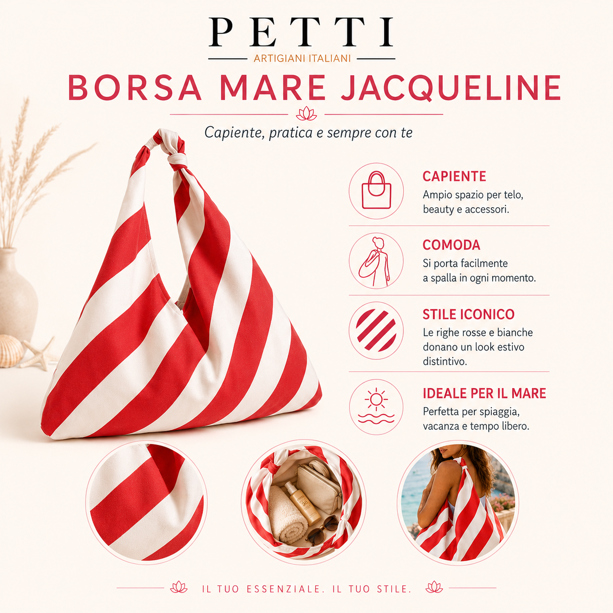 Borsa Modello Jacqueline  Mille Righe 33
