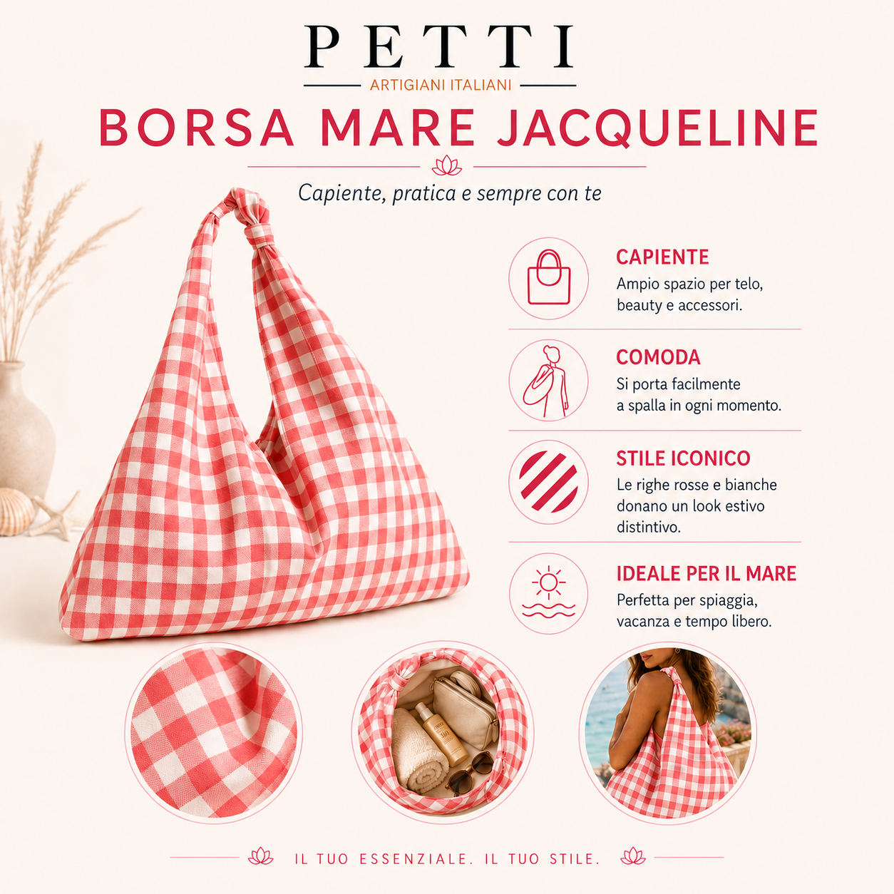 Borsa Modello Jacqueline  Mille Righe 25