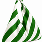 Borsa Modello Jacqueline  Righe Bianco/Verde Scuro
