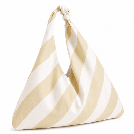 Borsa Modello Jacqueline  Righe Bianco/Beige