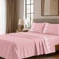 Lenzuola Matrimoniali in Puro Cotone Percalle con Balza in Pizzo Chantilly Rosa