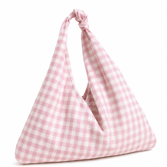 Borsa Modello Jacqueline  A Quadretti Cipria Chiaro
