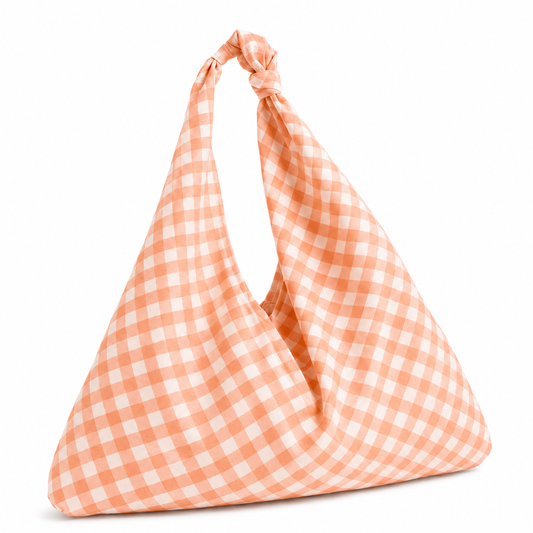 Borsa Modello Jacqueline  A Quadretti Corallo