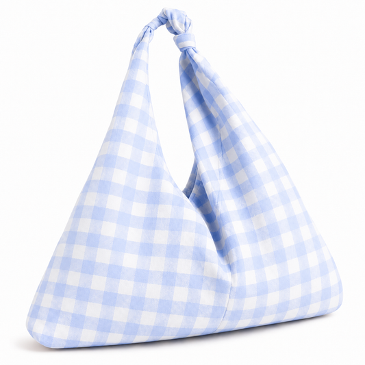 Borsa Modello Jacqueline  A Quadretti Celeste
