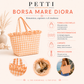 Borsa Modello Diora A Quadretti Cipria Scuro
