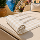 Telo Mare Microfibra, Asciugamano Mare, Telo per Lettino A Quadretti Beige