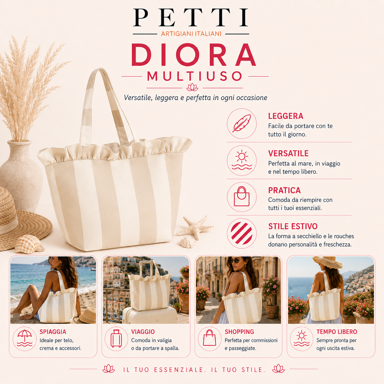 Borsa Modello Diora Mille Righe 29