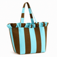 Borsa Modello Diora Righe Marrone/Celeste