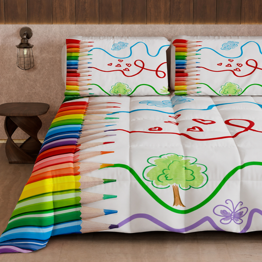 Duvet, Double Quilt, Single, Square and Half, Pencils