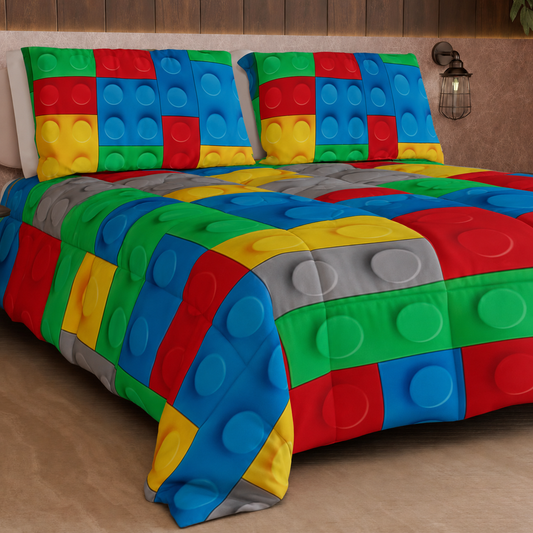 Duvet, Double Quilt, Single, Square and Half, Bricks