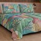 Couette, matelassée double, simple, une place et demie Tropical Multicolore