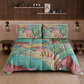 Couette, matelassée double, simple, une place et demie Tropical Multicolore