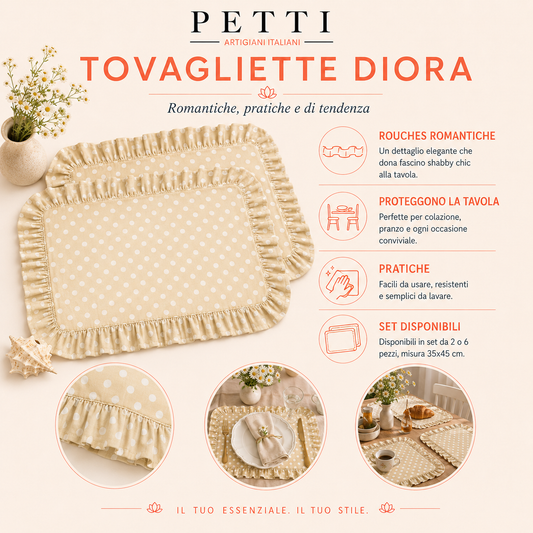 Tovagliette Americane con Rouches Pois 26