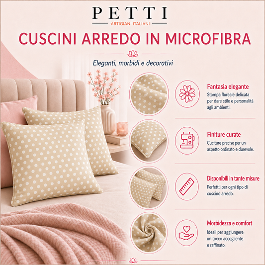 Cuscini, Copricuscini Divano, Cuscini Arredo in Stampa Digitale Pois 16