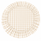 Tovagliette Americane Rotonde con Rouches A Quadretti Beige