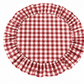 Tovagliette Americane Rotonde con Rouches A Quadretti Bordeaux