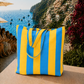 Collezione Mare in Stampa Digitale Righe Giallo/Celeste
