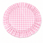 Tovagliette Americane Rotonde con Rouches A Quadretti Rosa