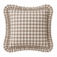 Cuscino Arredo con Rouches A Quadretti Fango