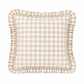Cuscino Arredo con Rouches A Quadretti Beige
