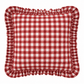 Cuscino Arredo con Rouches A Quadretti Bodeaux