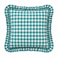 Cuscino Arredo con Rouches A Quadretti Ottanio