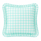 Cuscino Arredo con Rouches A Quadretti Tiffany