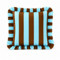Cuscino Arredo con Rouches Righe Marrone/Celeste