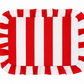 Tovagliette Americane con Rouches Righe Bianco/Rosso