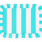Tovagliette Americane con Rouches Righe Bianco/Tiffany