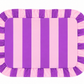 Tovagliette Americane con Rouches Righe Viola/Rosa