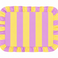 Tovagliette Americane con Rouches Righe Giallo/Lilla