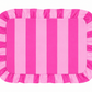 Tovagliette Americane con Rouches Righe Fucsia/Rosa