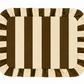Tovagliette Americane con Rouches Righe Marrone/Beige