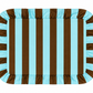 Tovagliette Americane con Rouches Righe Marrone/Celeste