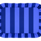Tovagliette Americane con Rouches Righe Indaco/Blu Elettrico