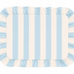 Tovagliette Americane con Rouches Righe Bianco/Celeste