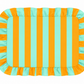 Tovagliette Americane con Rouches Righe Arancione/Tiffany
