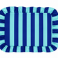 Tovagliette Americane con Rouches Righe Celeste/Blu Elettrico
