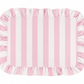 Tovagliette Americane con Rouches Righe Bianco/Cipria Chiaro