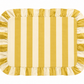 Tovagliette Americane con Rouches Righe Giallo Ocra/Panna