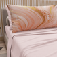 Lenzuola in Cotone, Completo Letto con Federe in Stampa Digitale Marmo Cipria Chiaro