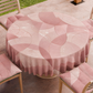 Tovaglia Rotonda Antimacchia Elegante - Ideale per cucina e sala da pranzo Geo Cerchio Rosa