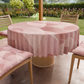 Tovaglia Rotonda Antimacchia Elegante - Ideale per cucina e sala da pranzo Geo Cerchio Rosa